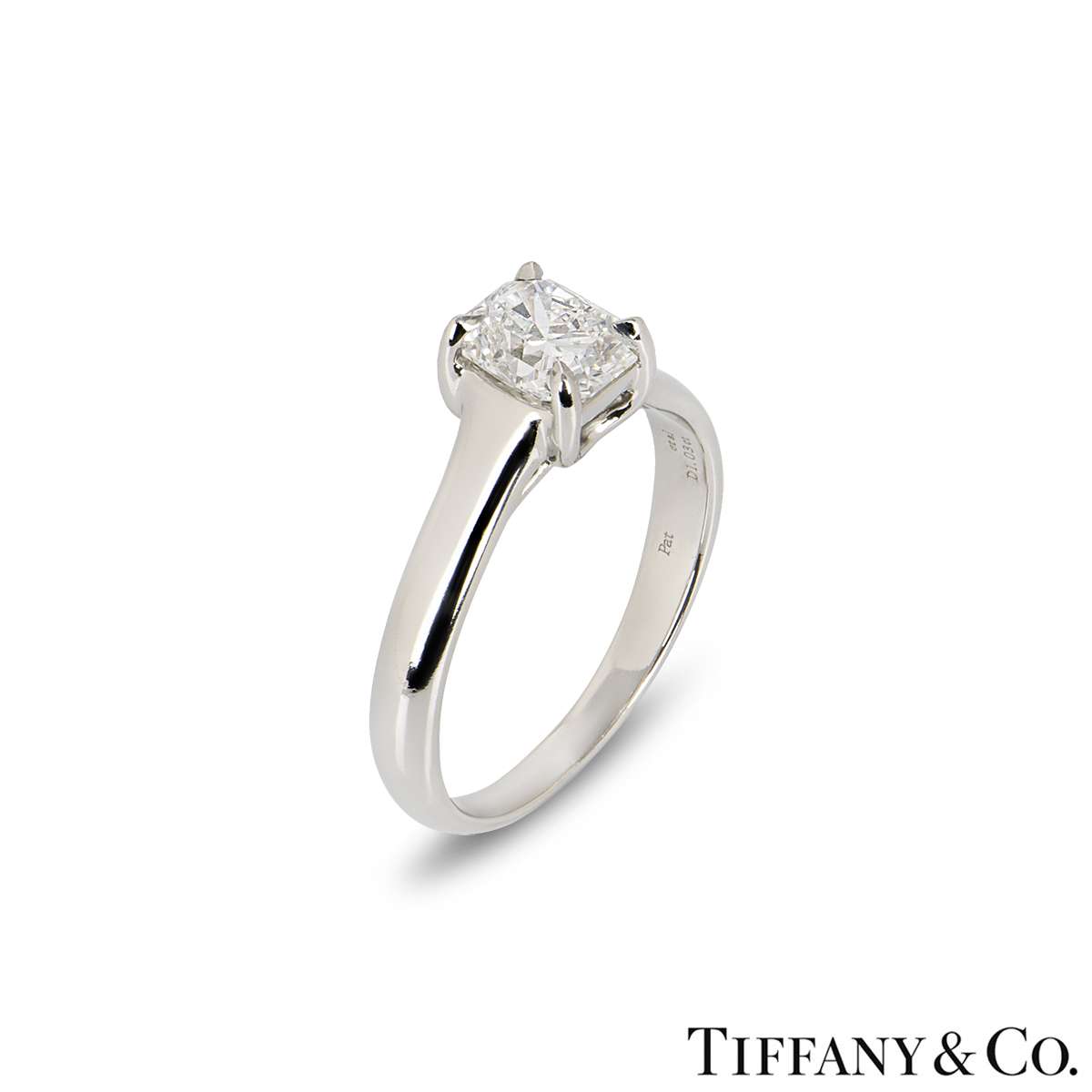 Tiffany & Co. Platinum Lucida Diamond Ring 1.03ct F/VVS2